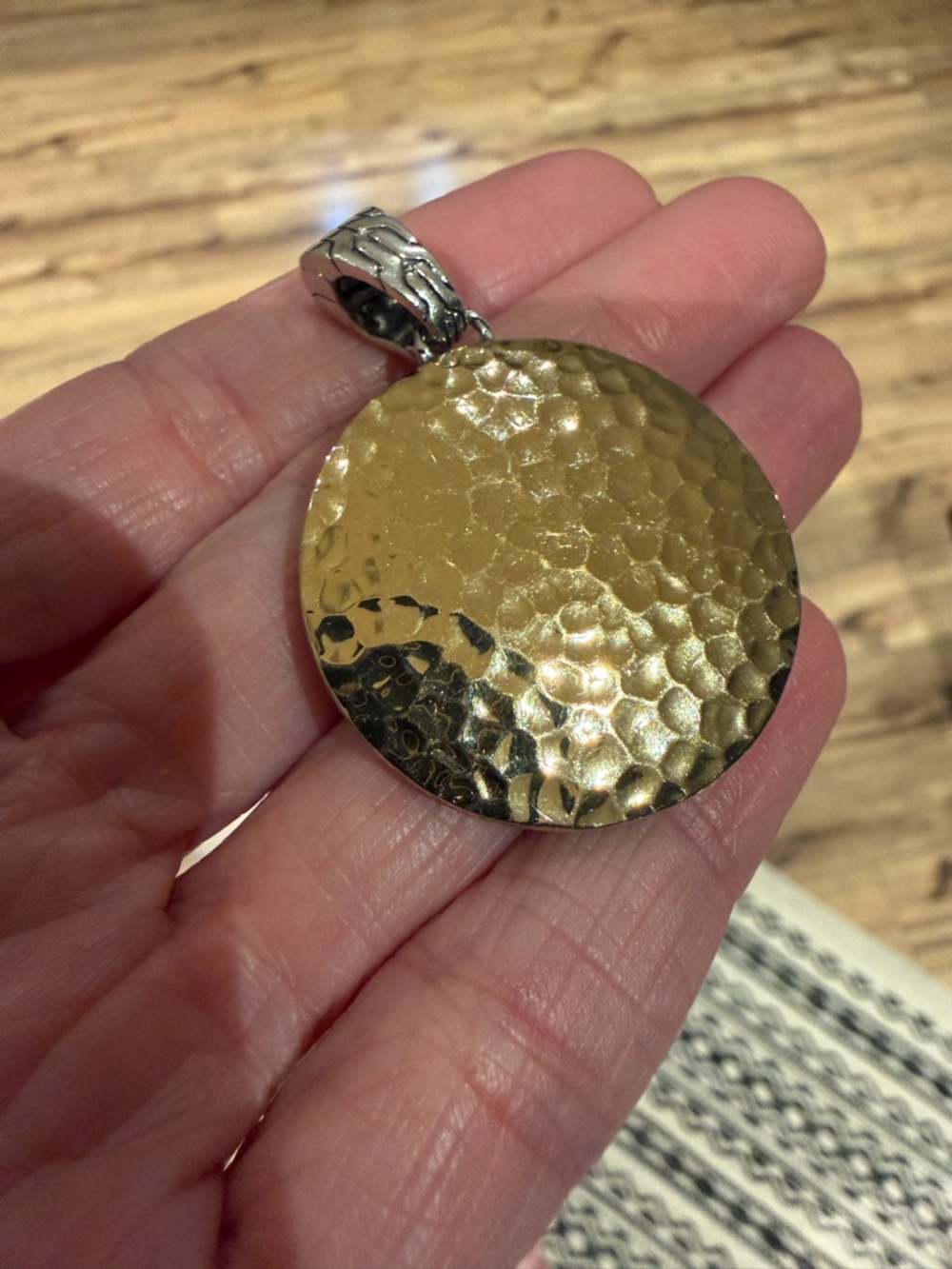 John Hardy 18k and silver Palu pendant